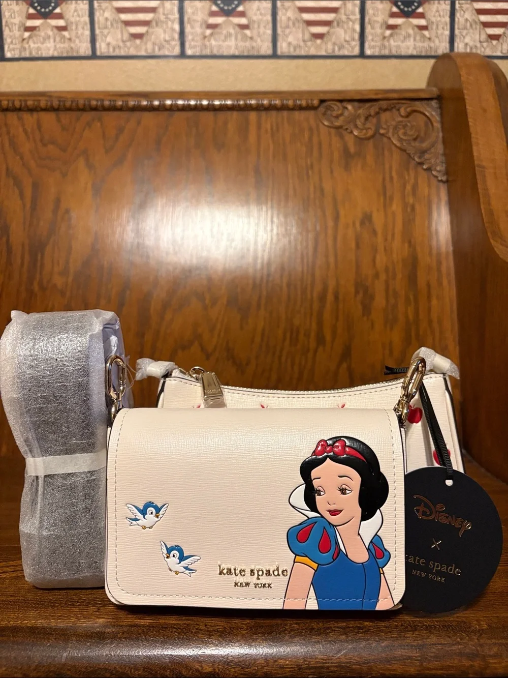NWT-Disney x Kate Spade New York-Snow White 🍎 Double Up Crossbody Bag-$328